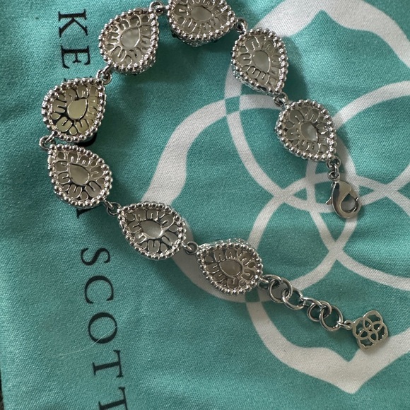 Kendra Scott Brynn bracelet silver and ivory MOP